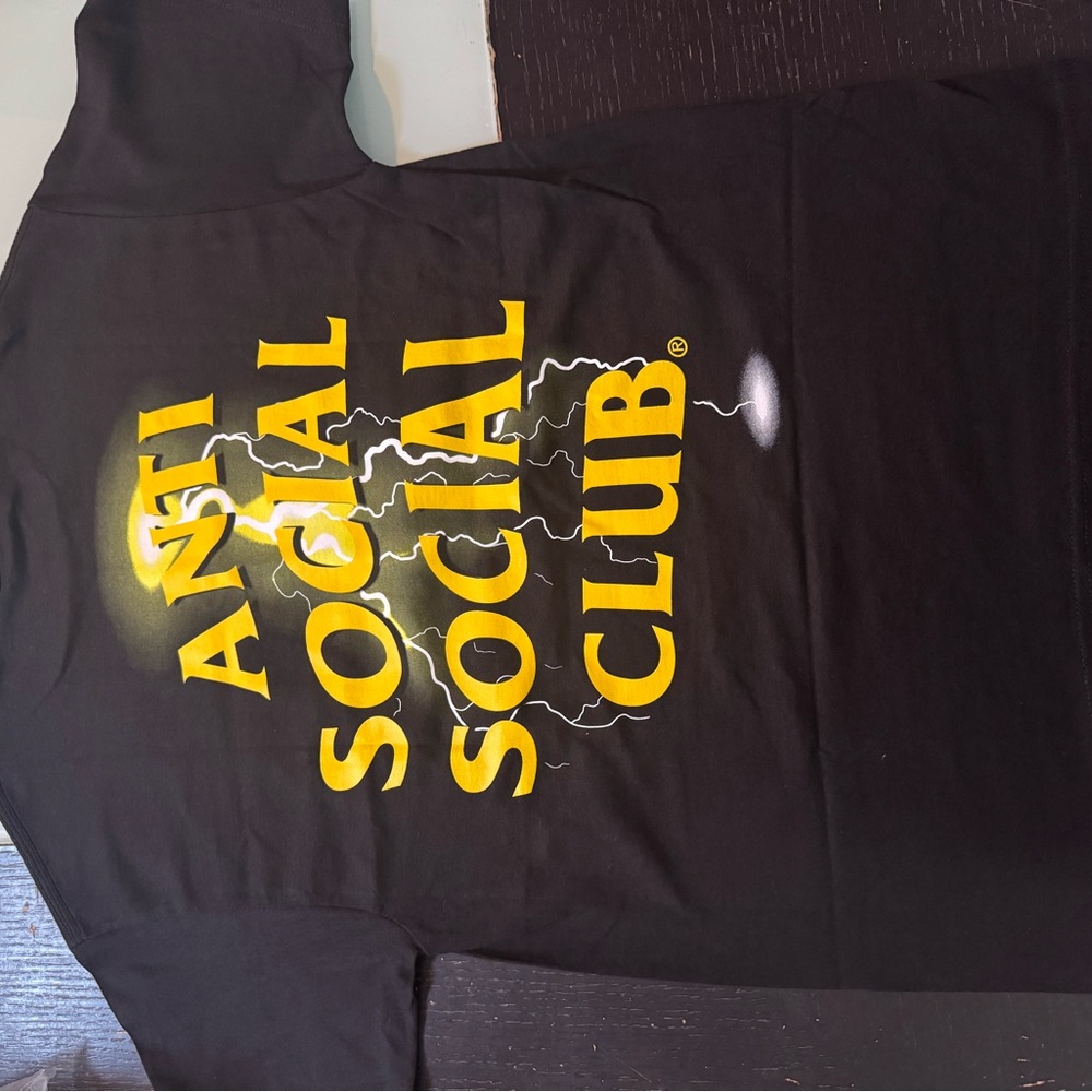 Anti Social Social Club Black T-Shirt with Yellow Print
